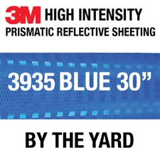 3M 3935 High Intensity Prismatic Reflective Sheeting BLUE 30" in BY THE YARD