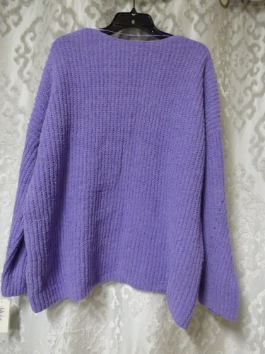 $54.50 Style & Co Cozy Chenille V-Neck Sweater, Lilac Kiss, L - Picture 9 of 9