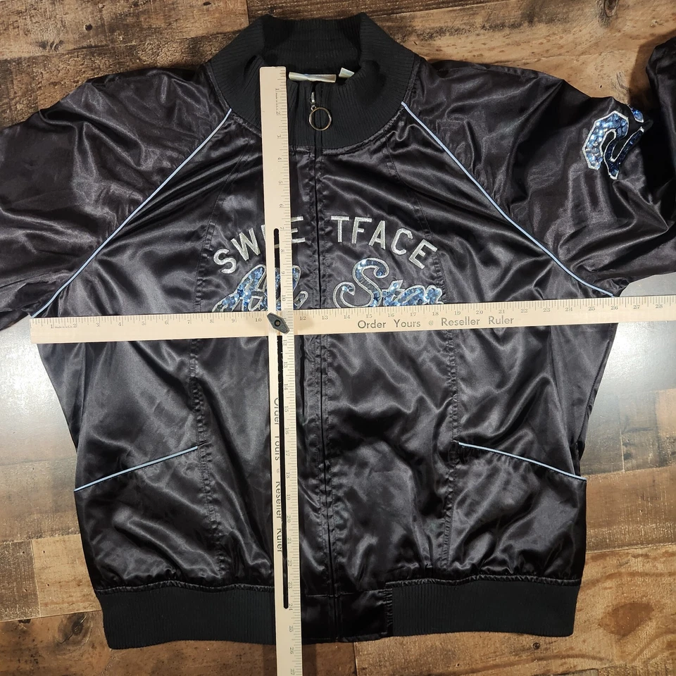 Vintage JLO by Jennifer Lopez Bomber Jacket Womens 3X Black Sweetface Y2K Sequin - Image 3 of 4