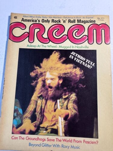 CREEM MAGAZINE MAY 1973 JETHRO TULL ALICE COOPER VAN MORRISON ROY BUCHANAN
