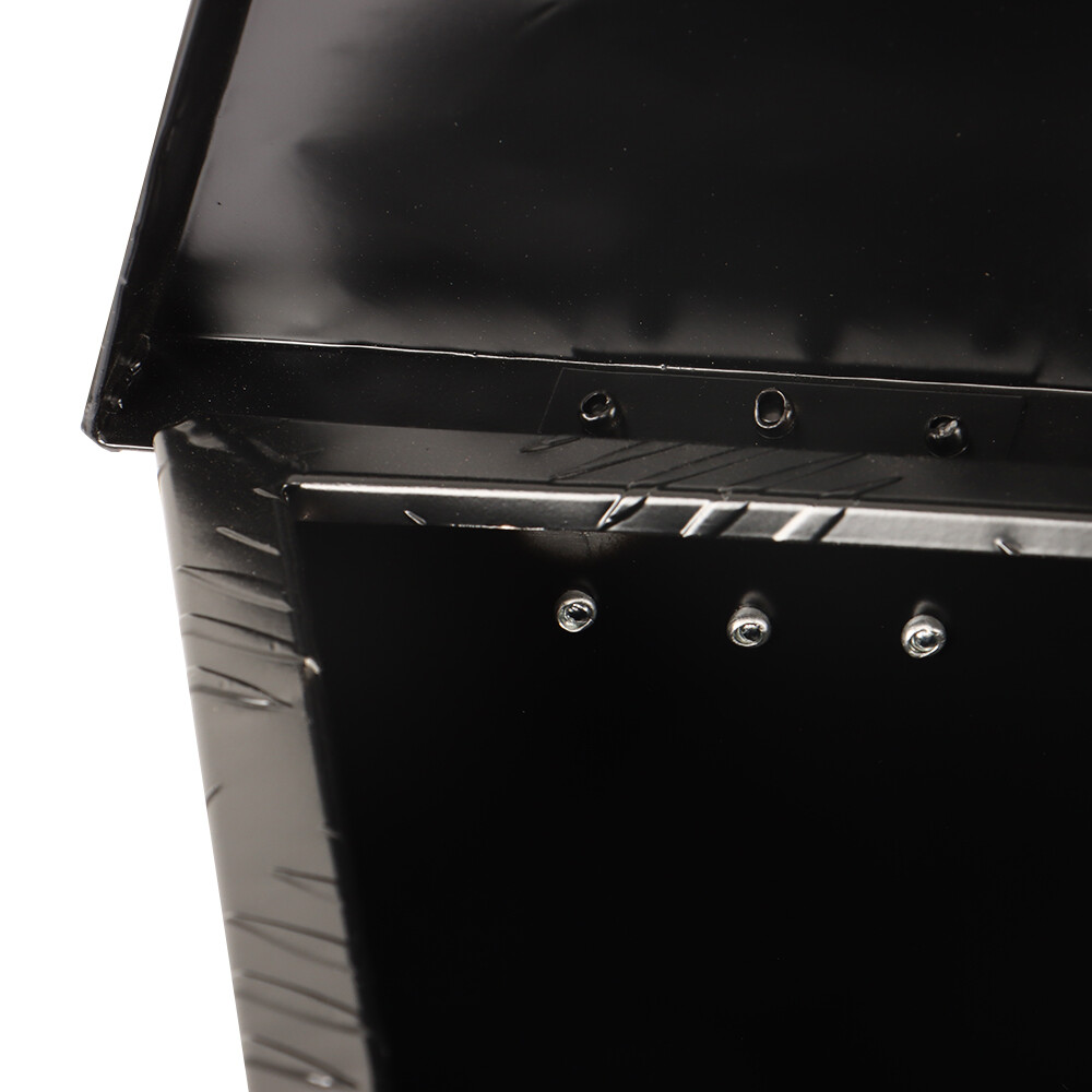 Black 26''X13.5"X12" Aluminum Trailer Tongue Box Pickup truck Tool +Key