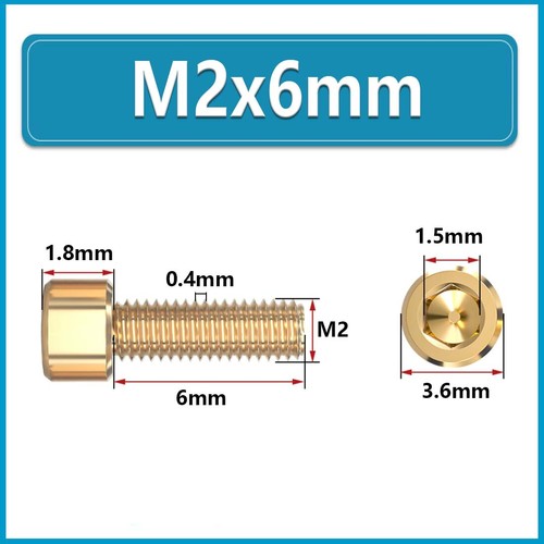 Tornillos de cabeza de tapa hexagonal M2 M2.5 M3 M4-M12 pernos de llave Allen de latón - Imagen 13 de 88