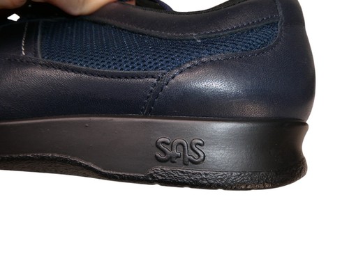 SAS Women's Free Time Mesh Walking Shoe Size 8 N Narrow Navy Lace Up Made in USA - Picture 7 of 15
