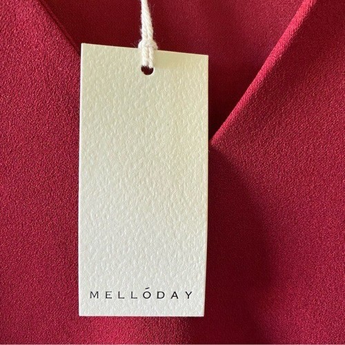 Melloday Women's V-Neck Long-Sleeved Top Size L Dark Red V-Neck NWT - Picture 5 of 7