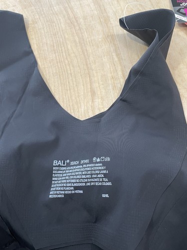 Womens Bali Comfort Cool Fabric Wireless Bra 360 Stretch Sz XS Black - Picture 5 of 8