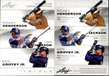 2024 Leaf EXCLUSIVE LEGENDS HENDERSON / JACKSON / GRIFFEY JR / #ELE-42 BASEBALL