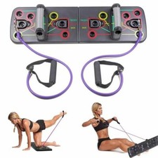 Push Up Board Kit  Portable Fitness System with Resistance Bands  Handles