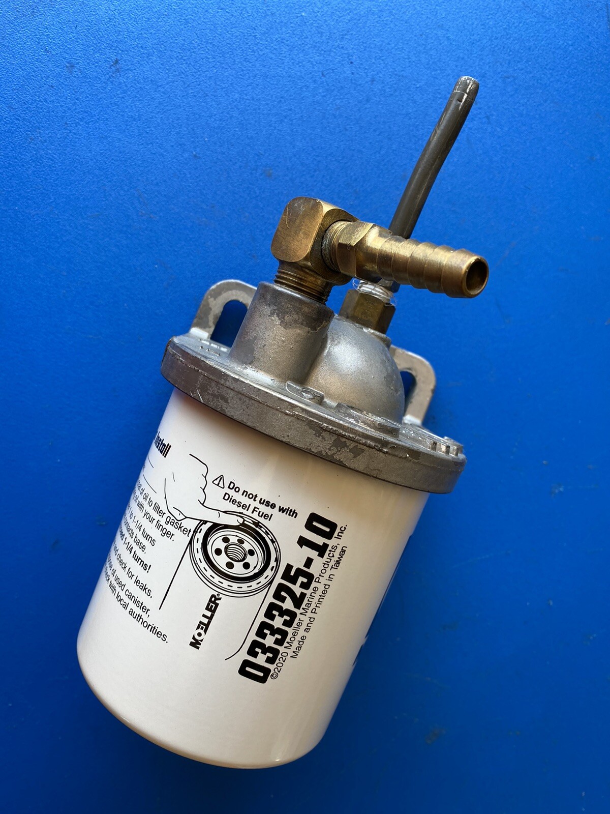 OMC Fuel Water Separator Aluminum Bracket 124398 New Filter eBay