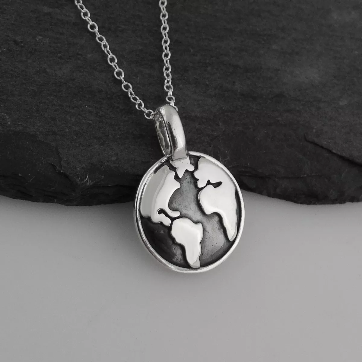 Globe pendant necklace sale