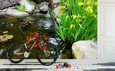 3D Grass Goldfish ZHUA13861 Wallpaper Wall Murals Removable Self-adhesive Amy