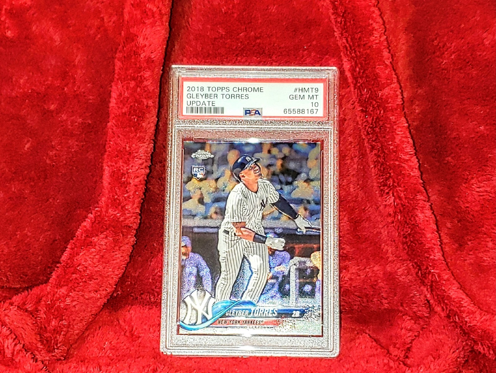 GLEYBER TORRES 2018 TOPPS CHROME #HMT9 UPDATE PSA 10 🔥ROOKIE RC