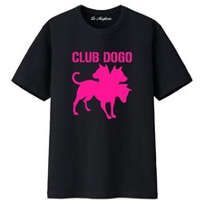 T-shirt Maglietta CLUB DOGO v3 stampa rosa fluo 100% cotone gue pequeno