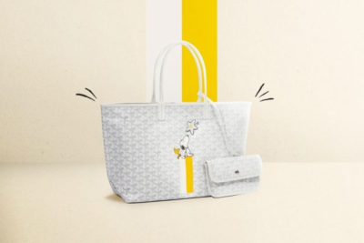 GOYARD Saint Louis PM Tote Bag Pouch Snoopy Woodstock Woman New