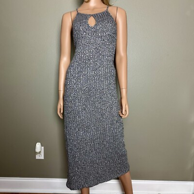 Kenzie Basic Gray Keyhole Casual Midi Maxi Dress | eBay