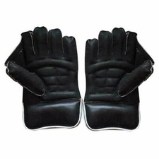Regular Wicket Keeping Gloves Combo with Inner Gloves Black 