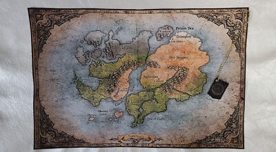 Diablo 4 Sanctuary Map Cloth Custom Made (Larger Scale)