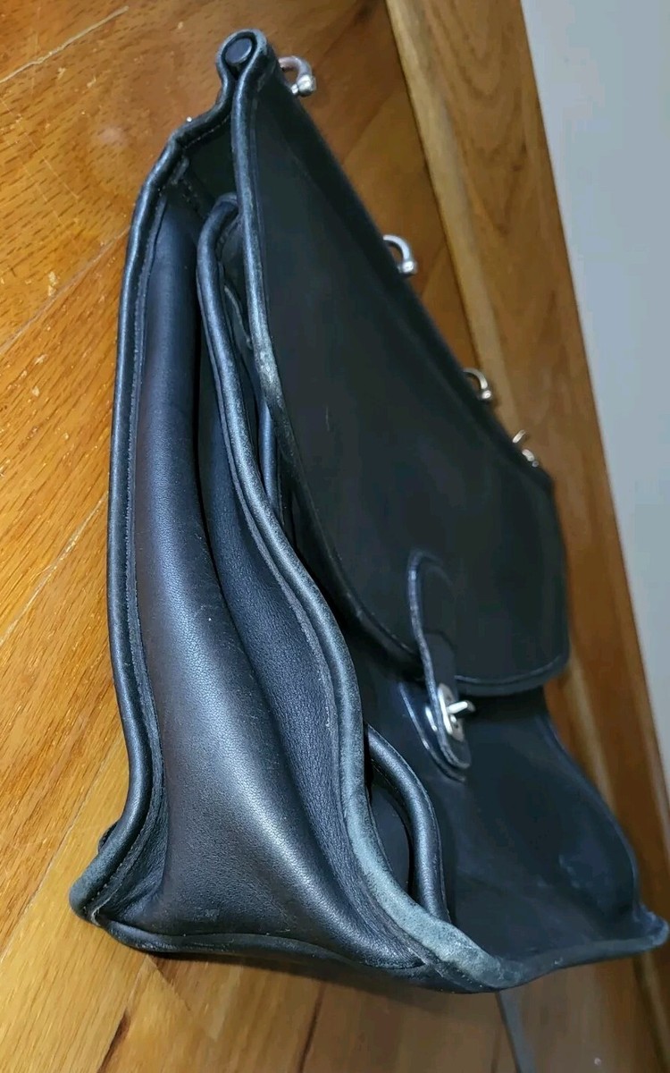 Vintage Coach 5266 Beekman Black Leather Messenger Bag Attaché