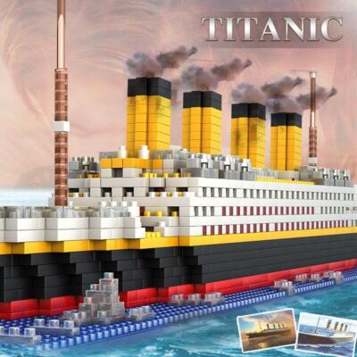 Titanic Micro Mini Building Bricks Set 1860pcs Toy Ship Model 3d Puzzle Diy Educ