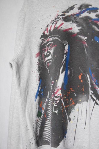 Denim & Supply Ralph Lauren Indian Chief GREY SWEATSHIRT | Crew neck S/M - Picture 5 of 8