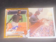 Jairo Pomares San Francisco Giants Auto Signed 2021 Bowman Gold Base /50