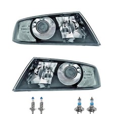 Scheinwerfer Set schwarz inkl. OSRAM Lampen H7 H1 für Skoda Octavia II Combi 1Z5