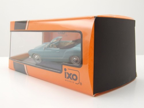 Modellino auto VW Karmann Ghia Cabrio 1955 blu chiaro 1:43 ixo models - Foto 9 di 9