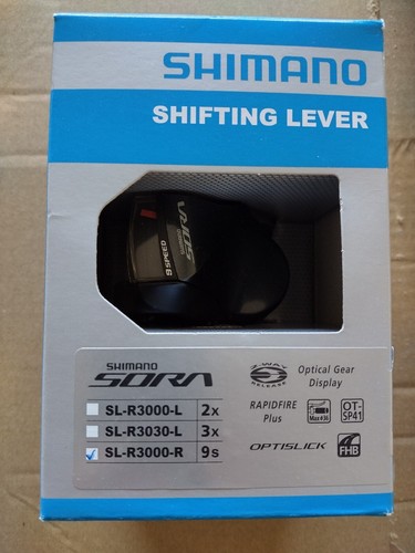 SHIMANO SORA SL-R3000 9 SPEED FLAT BAR RIGHT HAND TRIGGER SHIFTER - Picture 2 of 2