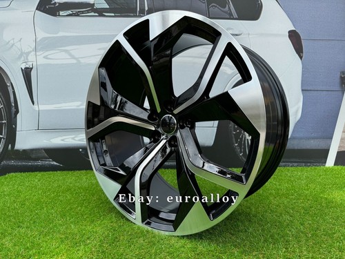 4X21 " 5X112 Audi Sport Rs Style Noir Poli Roues Pour : Audi A6 A8 Q7 Q8 - Photo 5 sur 9