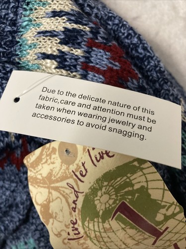 One World NWT Waterfall Boho Open Sweater Cardigan SZ 2X Fair Isle/Southwest - Picture 10 of 19