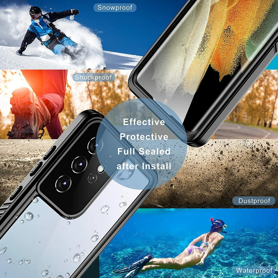Funda de teléfono impermeable a prueba de golpes para Samsung Galaxy S21, S21+ Plus, S21 Ultra 5G Foto 3 de 4