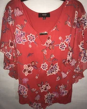 NAIF SIZE S RED FLORAL BLOUSE 