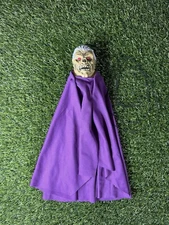 Vintage paper magic purple cape zombie mini hanging Goblin Halloween prop