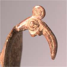 13741 Elegante Pendente In Bronzo Del Bobo Burkina Faso Kalao Uccello