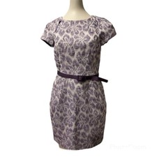 Preowned CAROLINA HERRERA Purple Belted  Dress, Size 4 !!!! AK