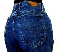 Vintage Lee Original Made In USA Women's Size 14 Sz31 3055549 Dark Jeans