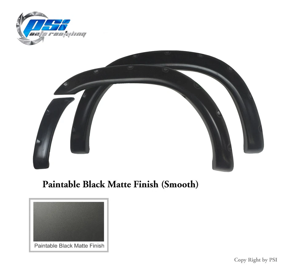 Black Paintable Pocket Bolt Fender Flares 2003-2006 Fits Toyota Tundra Full Set - Изображение 3 из 3