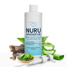 Nuru Massage Gel 8.45 oz with Aloe Vera, Seaweed, Liquorice, Green Tea  B5