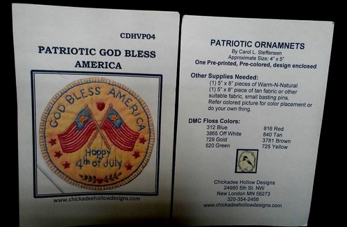 Chickadee Hollow Designs, Vintage, Ornamenti Patriottici - Nuovo - Foto 2 di 8
