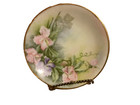 Antique Limoges Bernardaud B&Co Signed Hand Painted Sweet Pea Cabinet Plate
