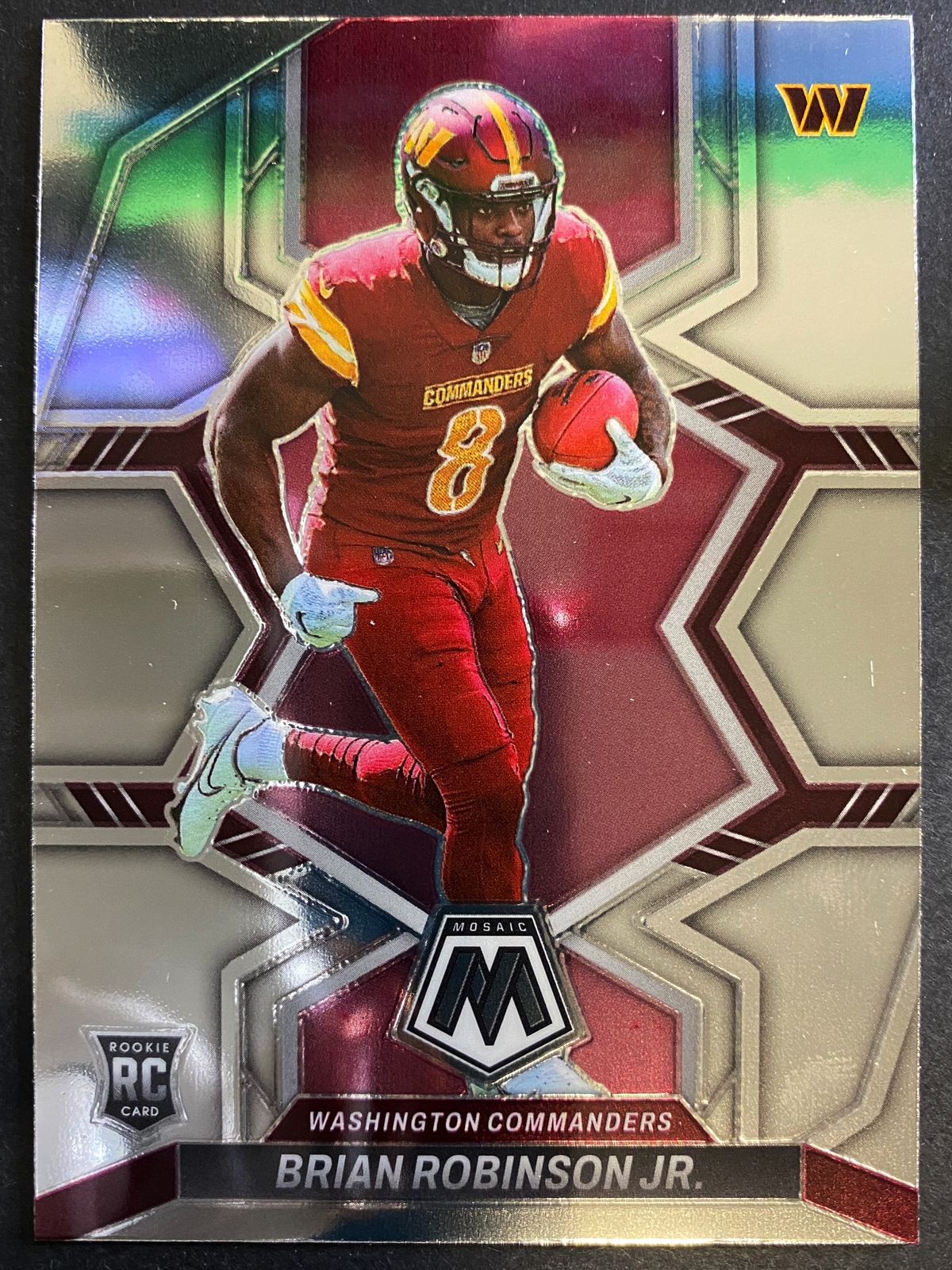 Brian Robinson Jr 2022 Panini Mosaic Rookie Card Washington Commanders #322
