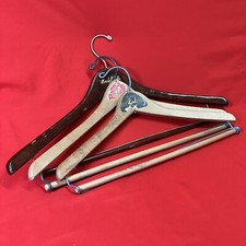 3 - Vintage Hilton Hotels Hanger / Marshall Fields / Wood Coat Jacket Suit /Flaw