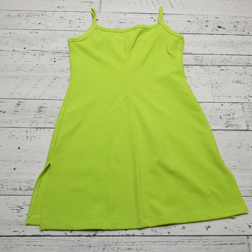 Vestido de tenis vintage para mujer grande verde neón doble falla hecho en EE. UU. retro - Imagen 9 de 9