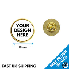 17mm Custom Lapel Pin Badges • Personalised Printed Badge • Promotional Round