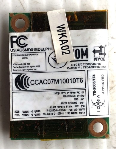 PK010001G00 GENUINE ORIGINAL TOSHIBA SATELLITE 56K MODEM CARD L Series - 第 2/2 張圖片