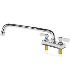 Commercial Bar Sink Faucet 4 Inch Center Deck Mount Bar Sink Faucet 2 Hole Br...