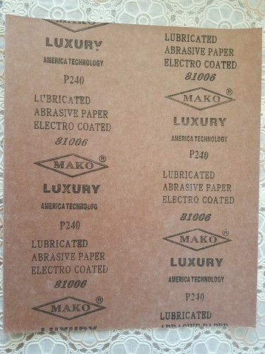 Sandpaper P240 9*11" Lubricated Abrasive Paper Electro Coated Pack of 10 - Picture 9 of 13