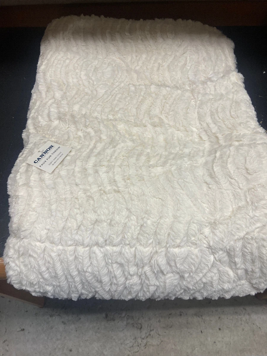 Cannon faux fur throw clearance