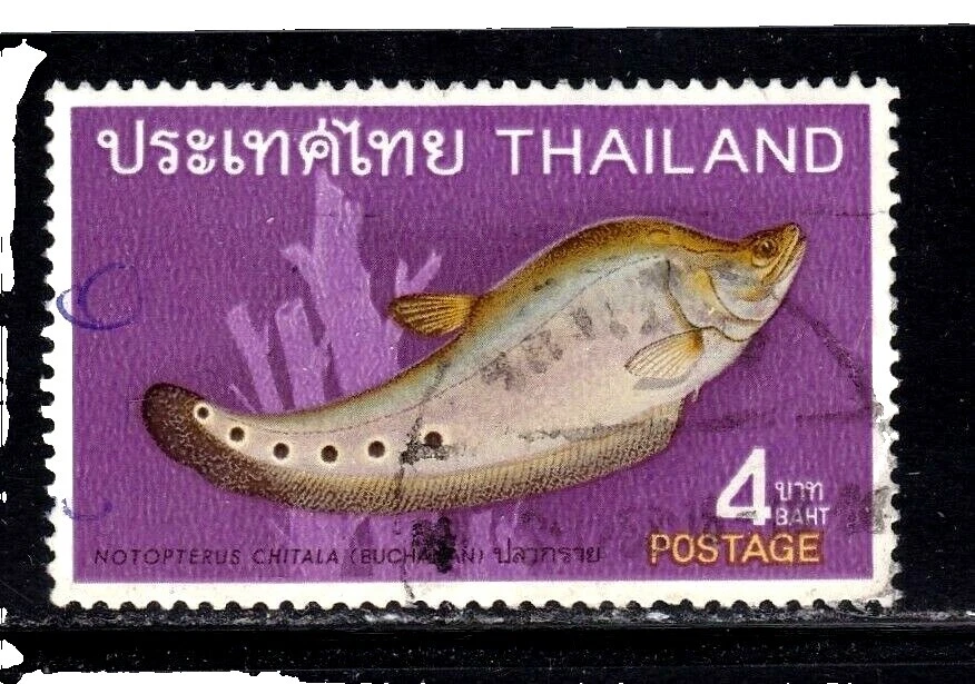 Estampillas tailandés usada peces