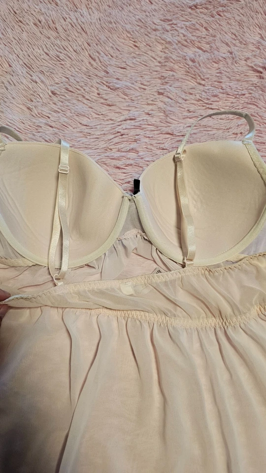 Camisón Babydoll rosa con aros talla XL Gilligan & O'Malley para mujer Foto 4 de 4