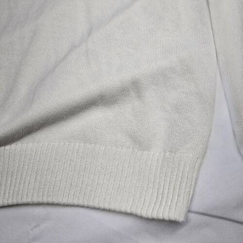 Us Polo Assn Men's Large Ivory Black 1/4 Quarter Zip Cotton Sweater Pullover - Picture 2 of 19